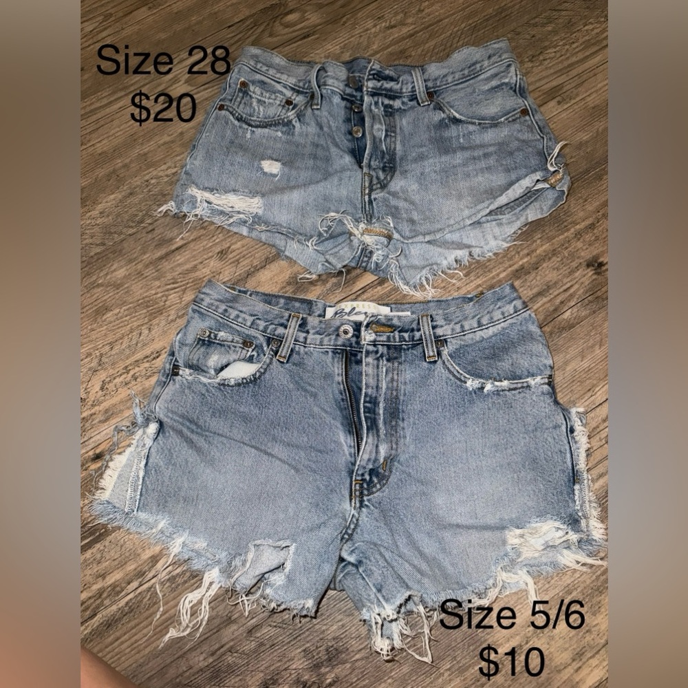 Distressed Denim Shorts